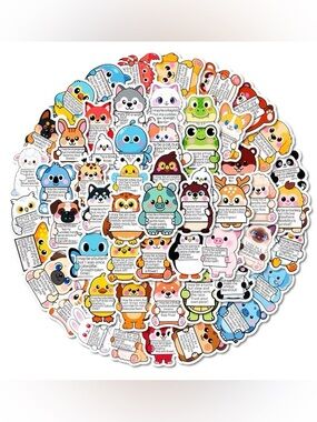 Positive Affirmation Animal Sticker Pack-112 pcs